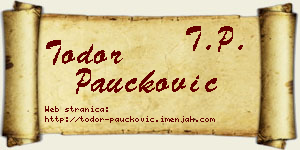 Todor Paučković vizit kartica